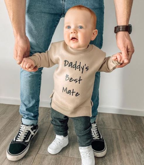 MLW By Design - Daddy's Best Mate Crew | Beige *LIMITED EDITION*