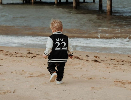 MLW By Design - Personalised Varsity Jacket | Black & White