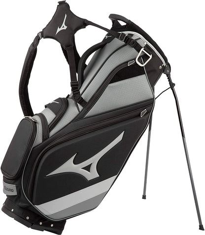 Mizuno 2021 Tour 14-Way Stand Bag, Black-Charcoal
