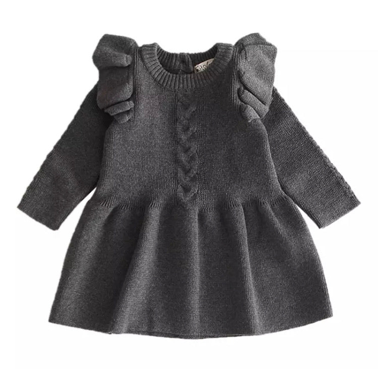 Anastacia Winter Dress | Charcoal