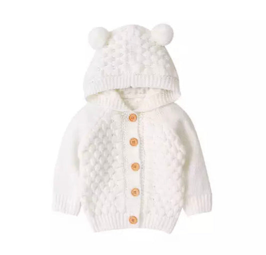 Bear Knit Cardigan | Ivory